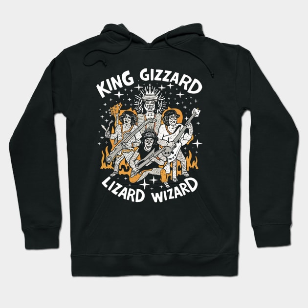 The King Gizard And Wizard Lizard Hoodie by Aldrvnd